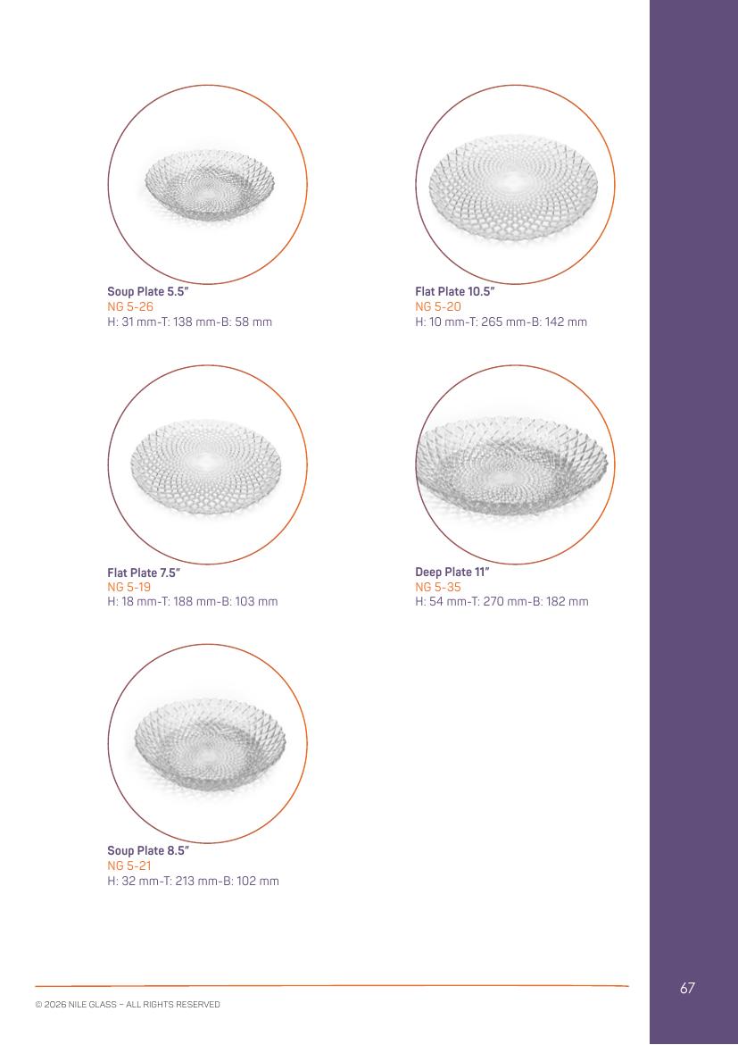 Flat Plate 7.5”                Deep Plate 11”